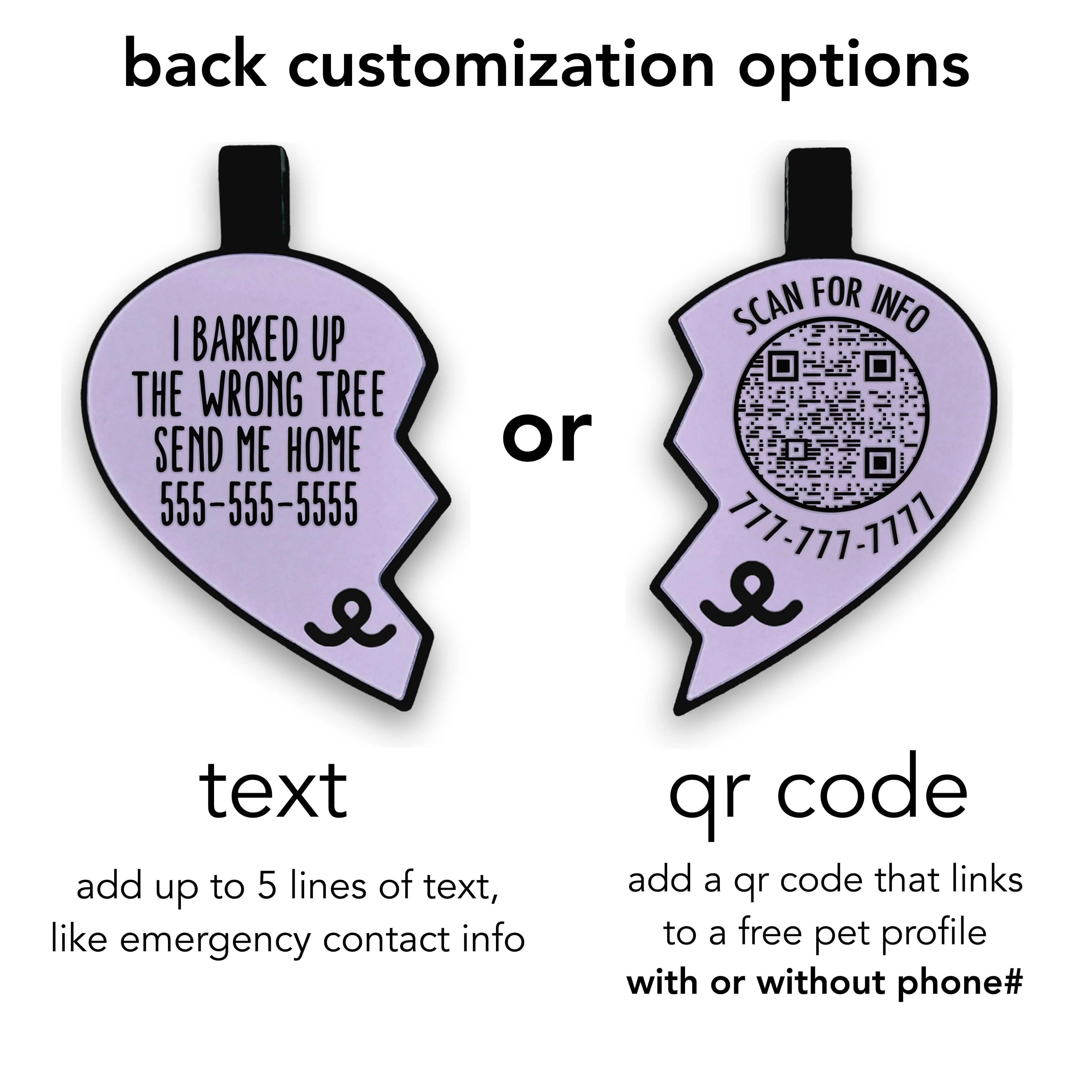 Best Friends Cursive BFF Heart Silicone ID Tags - Image 3