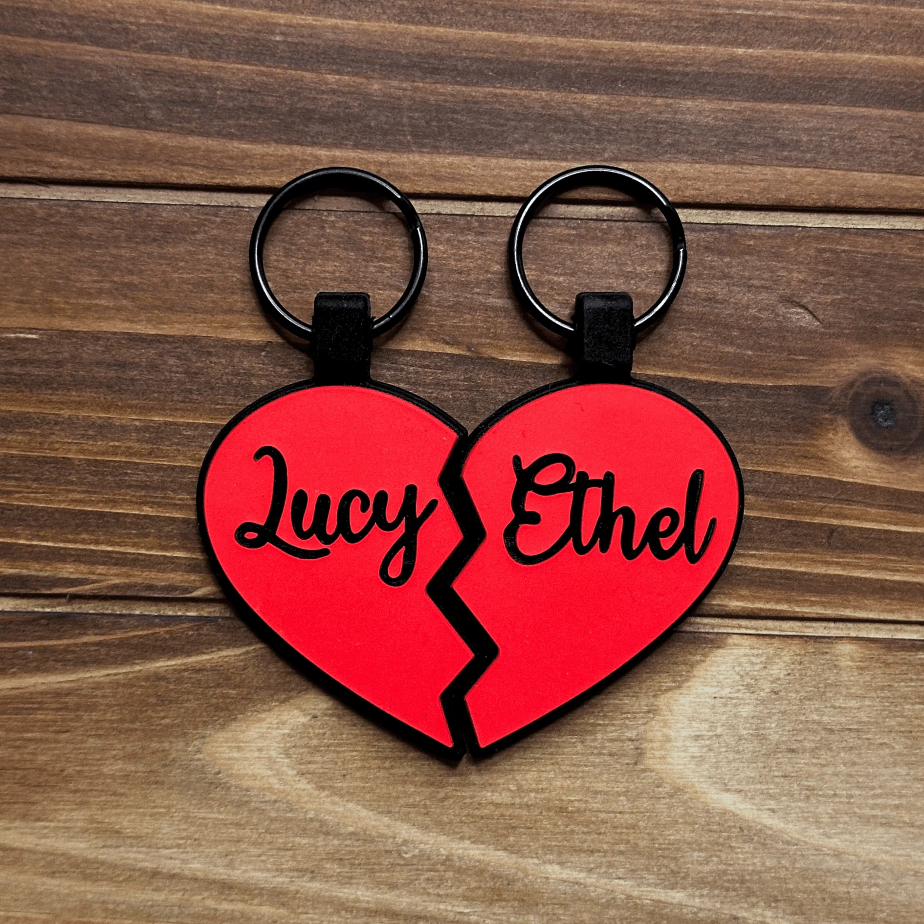 BFF Heart Silicone ID Tags With Name - Image 4