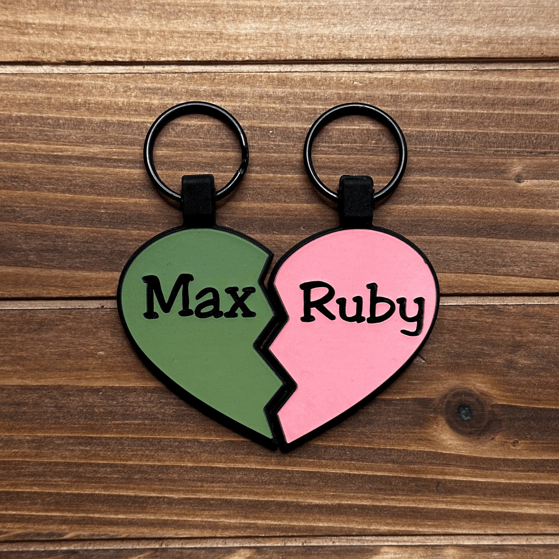 BFF Heart Silicone ID Tags With Name - Image 5
