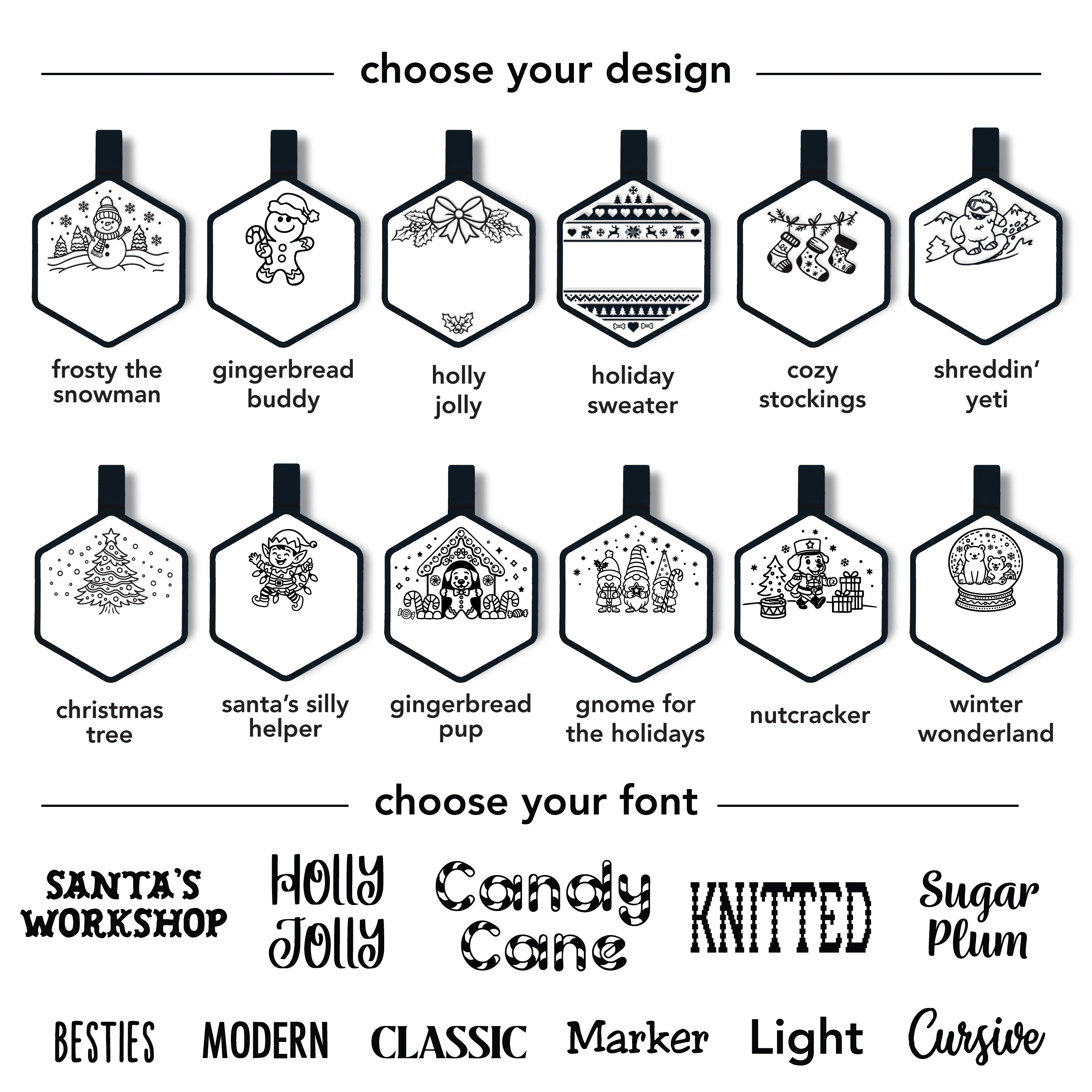 Festive Holiday Silicone ID Tags - Image 3