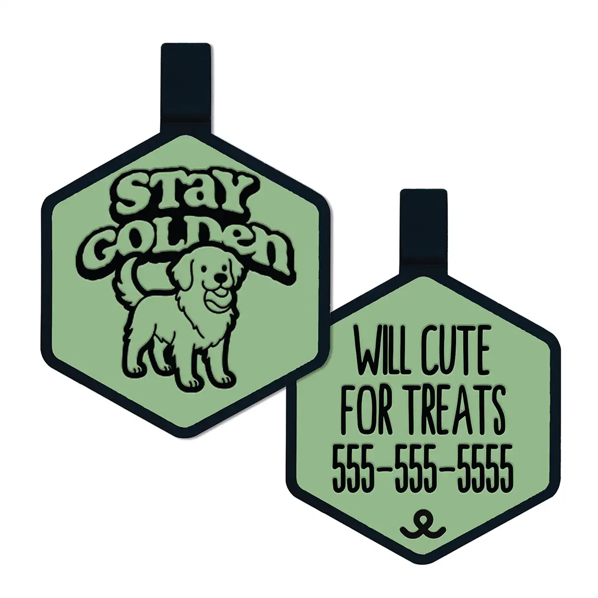 Golden Retriever Silicone Dog ID Tag - Image 5