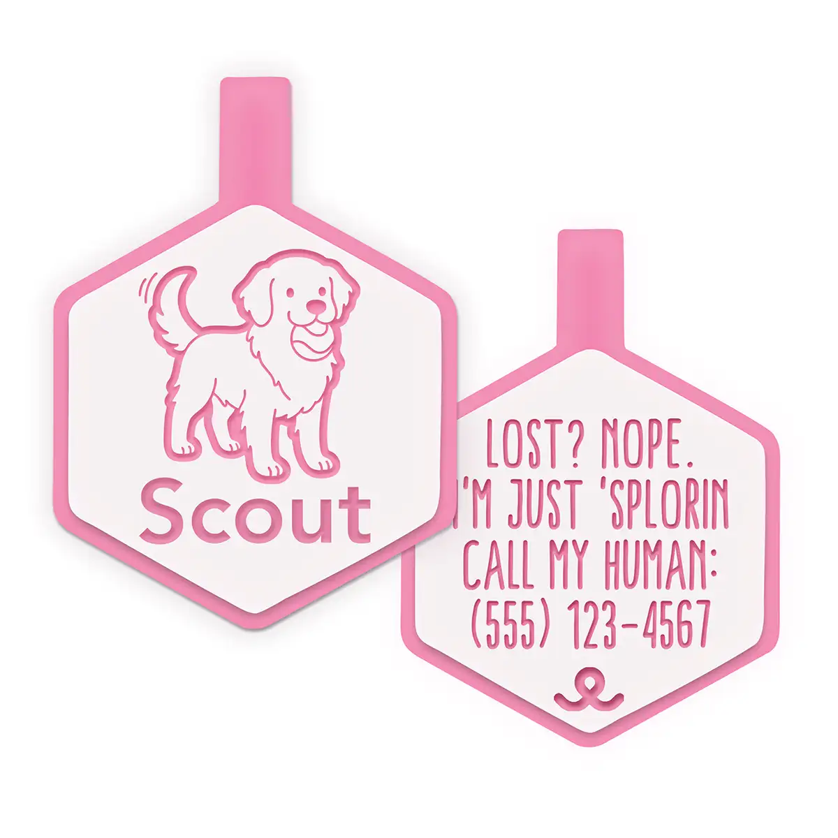 Golden Retriever Silicone Dog ID Tag - Image 6
