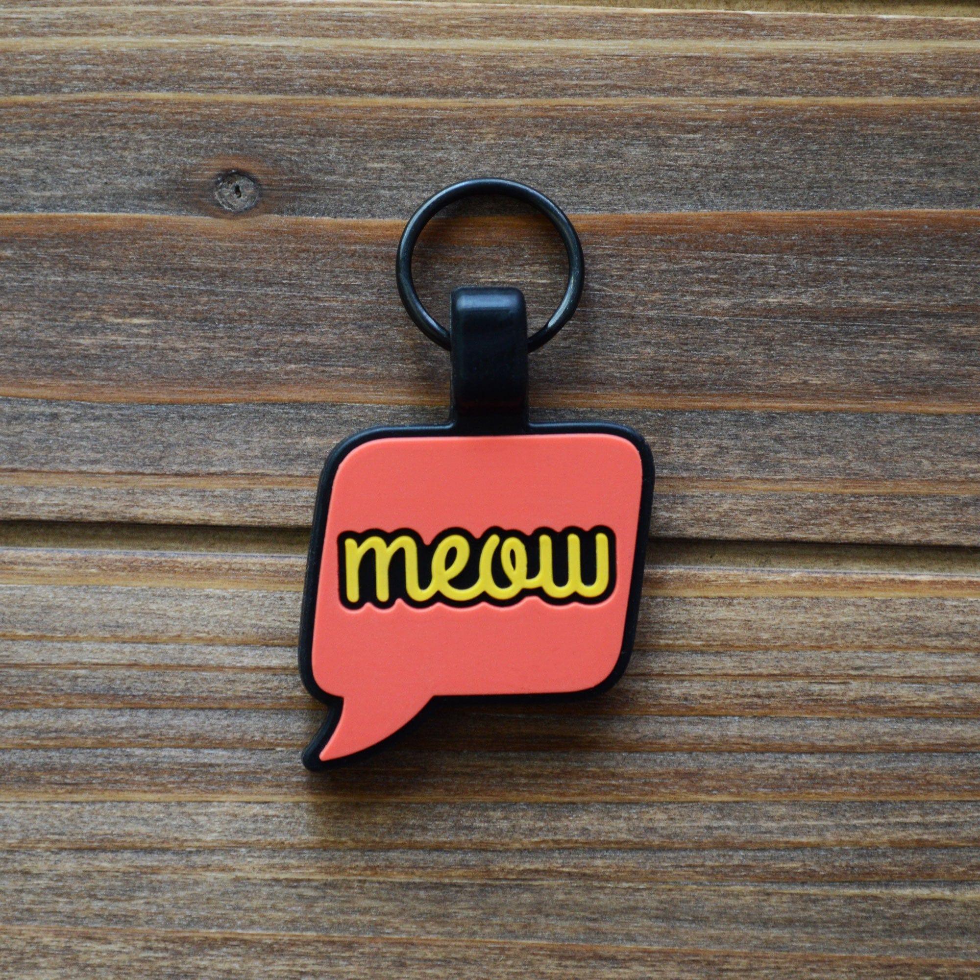 Meow Silicone Cat ID Tag - Image 3