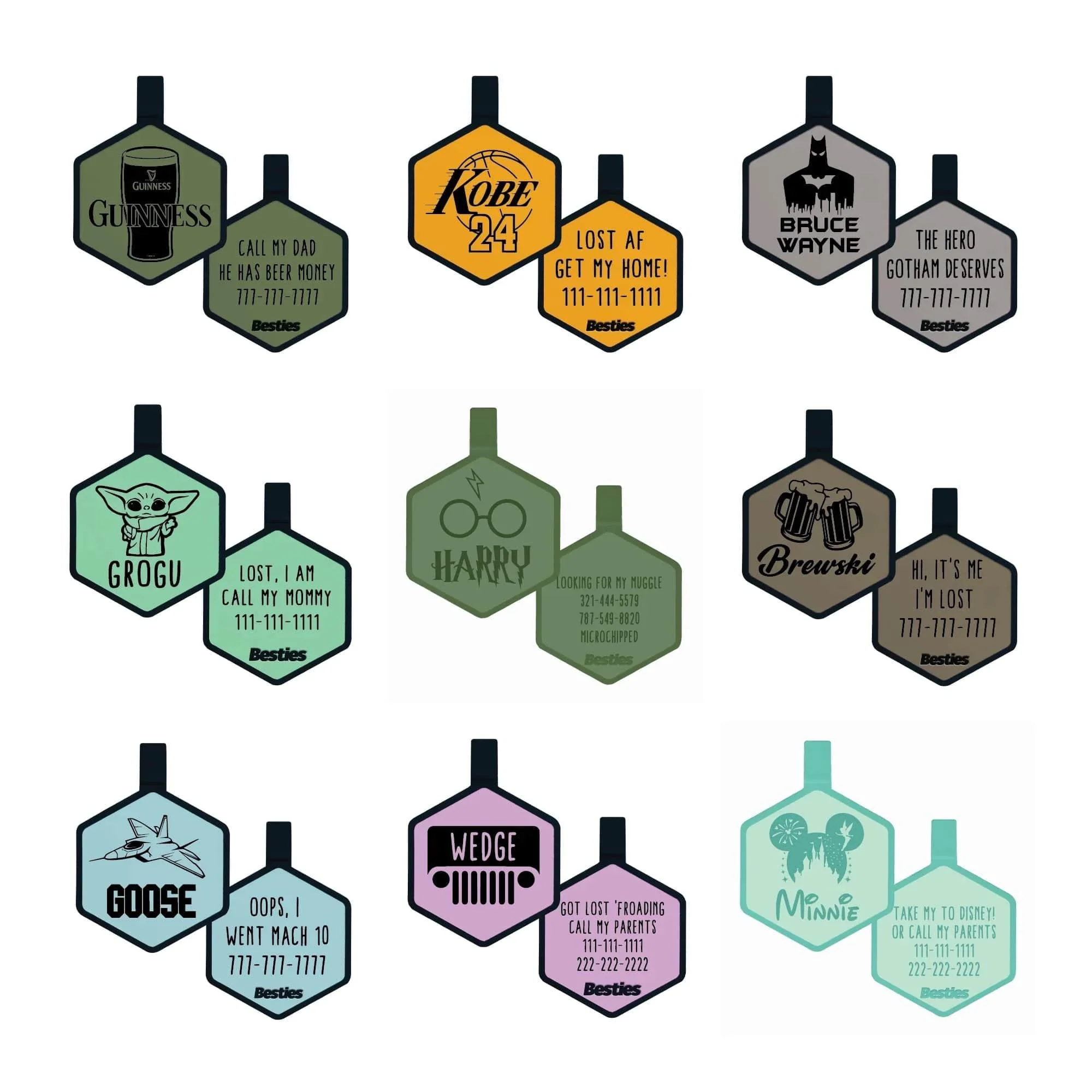 Custom Artwork Pet ID Tag - Mini Size - Image 4