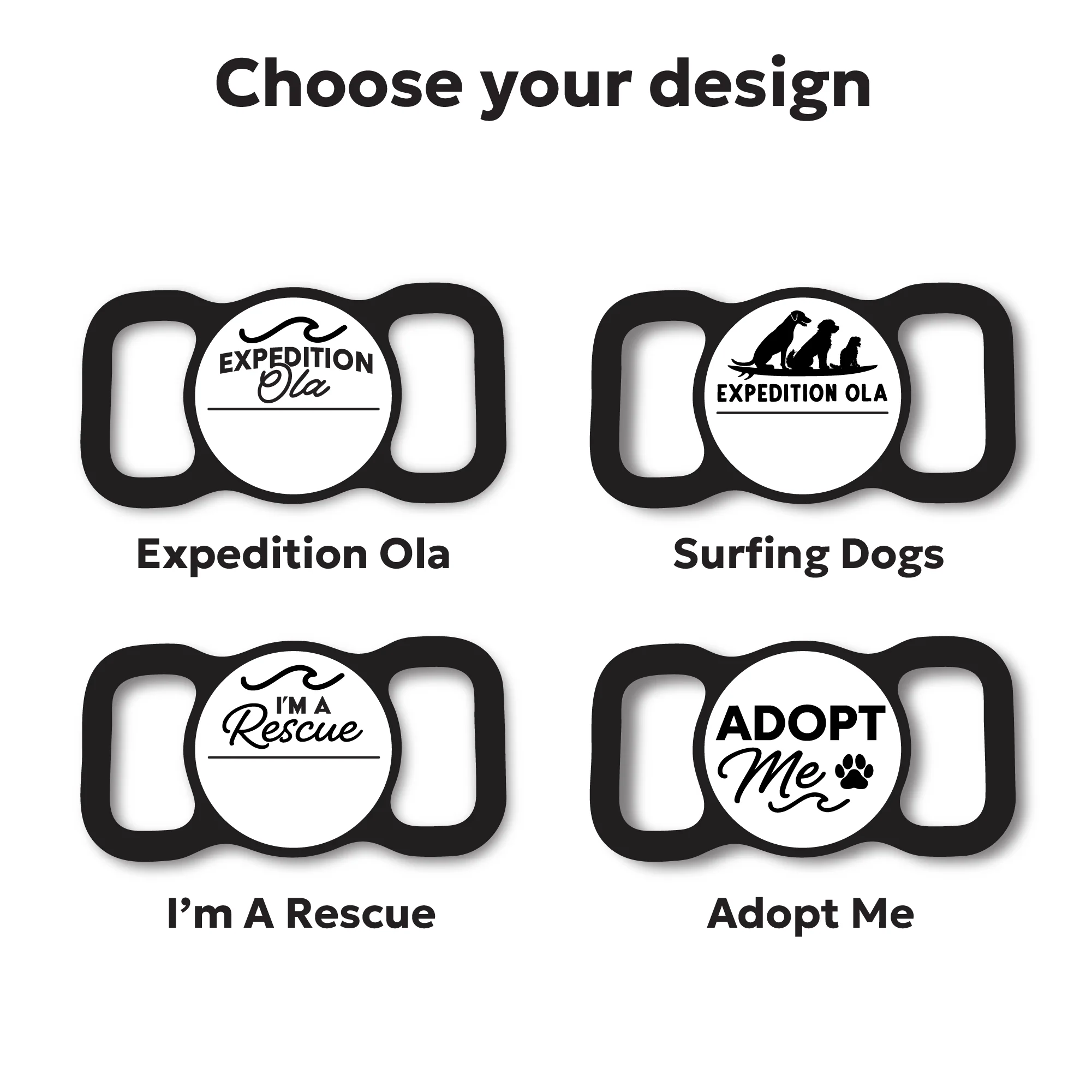 Slim Slide-On Silicone Pet ID Tag | Expedition Ola - Image 3