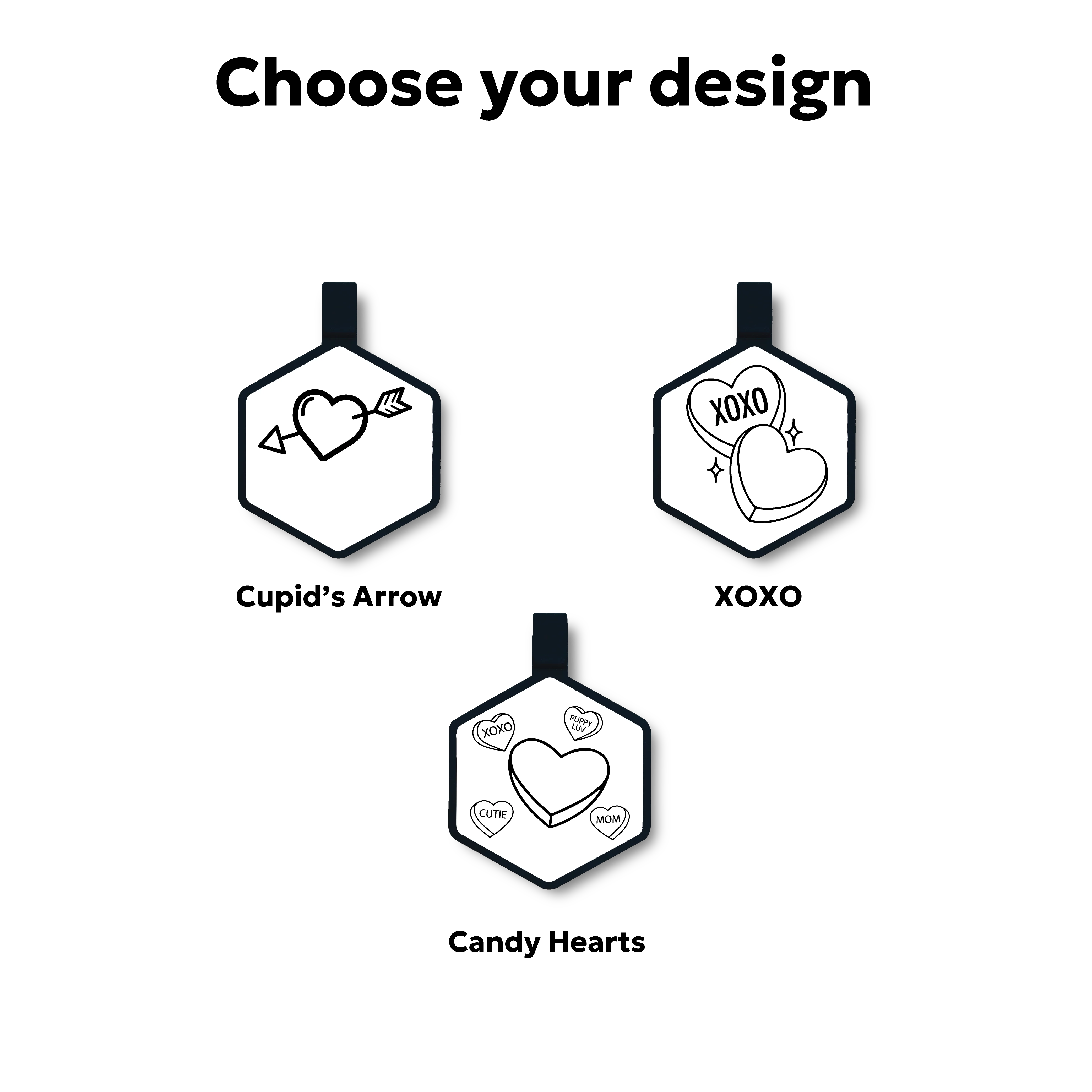 Mini Valentine's Day Silicone ID Tags - Image 3