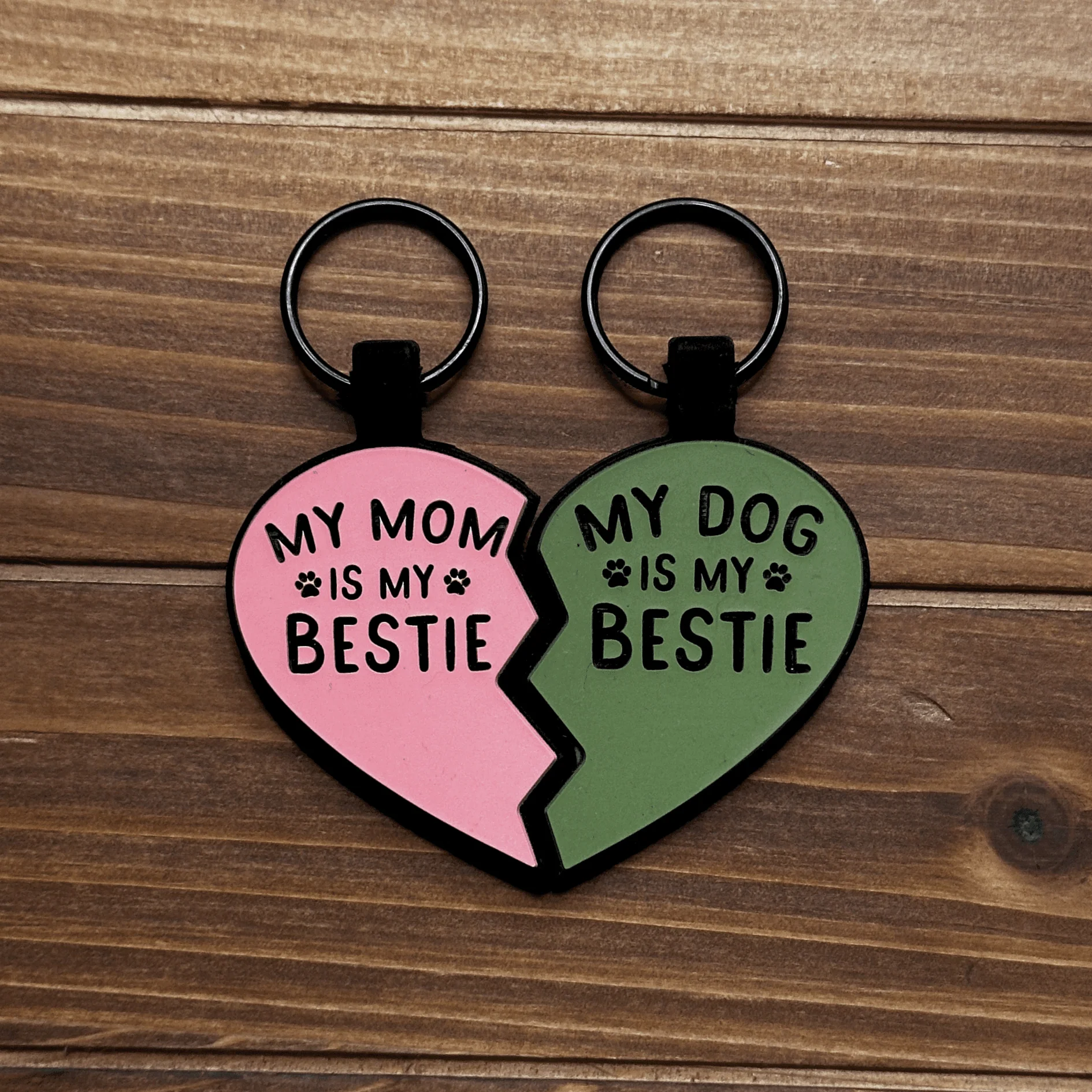 "My Dog Is My Bestie" BFF Heart Silicone ID Tags - Image 5