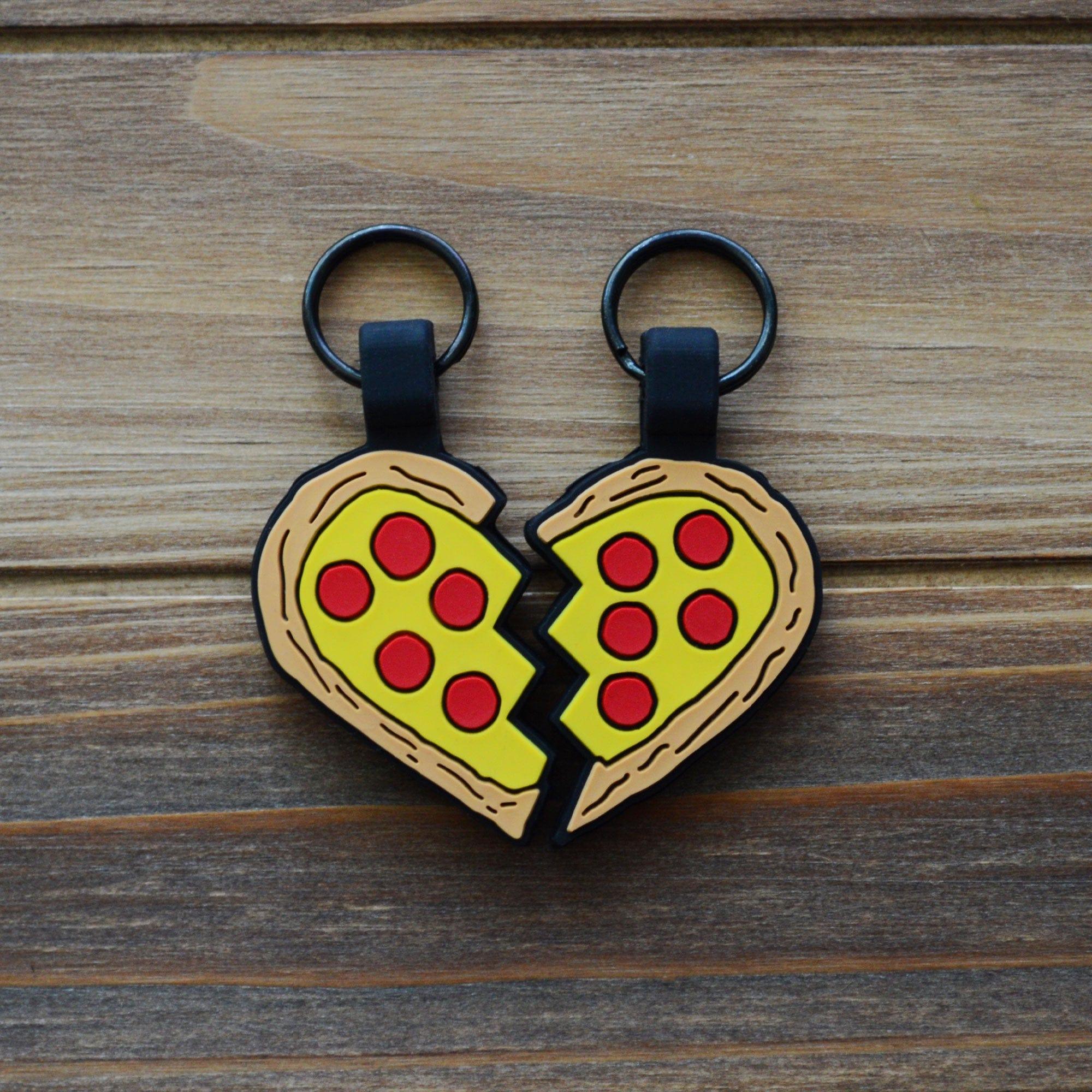Mini Pizza Your Heart BFF Silicone ID Tag Set - Image 3