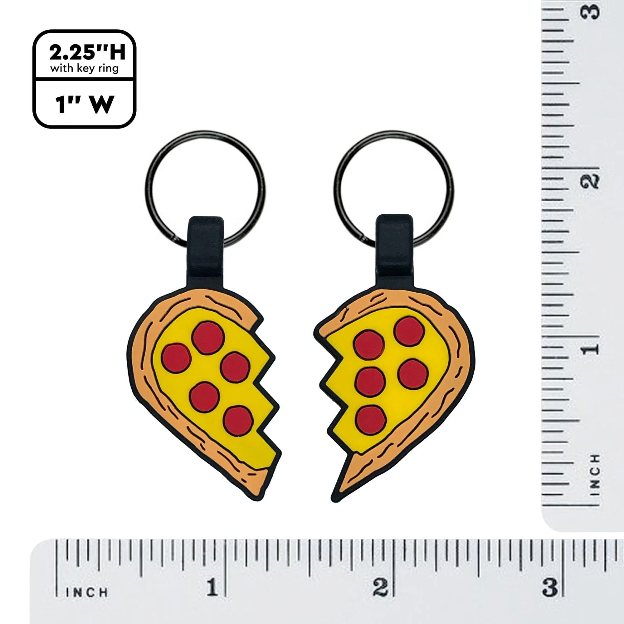 Mini Pizza Your Heart BFF Silicone ID Tag Set - Image 4