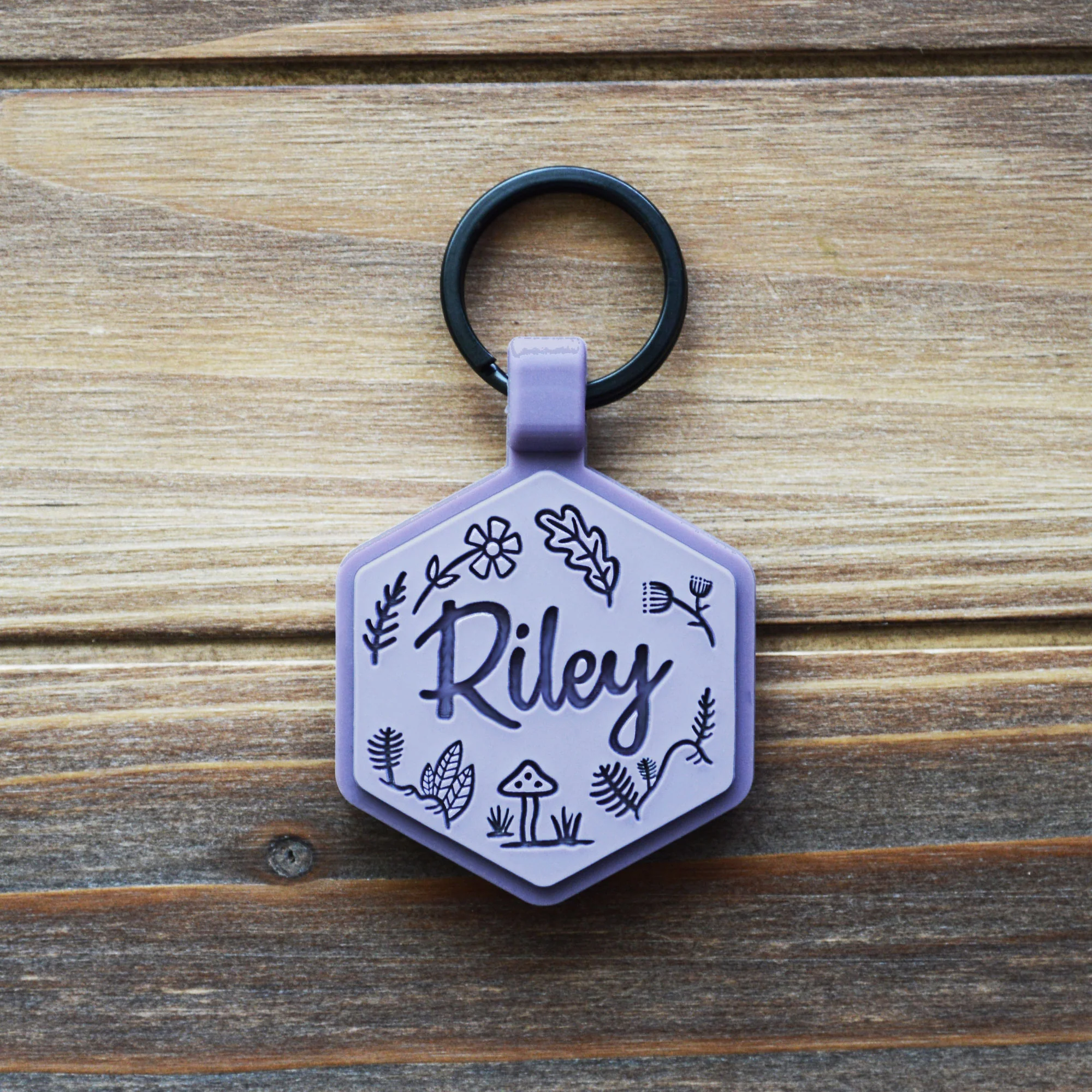 QR Code Woodland Silicone ID Tag - Image 3