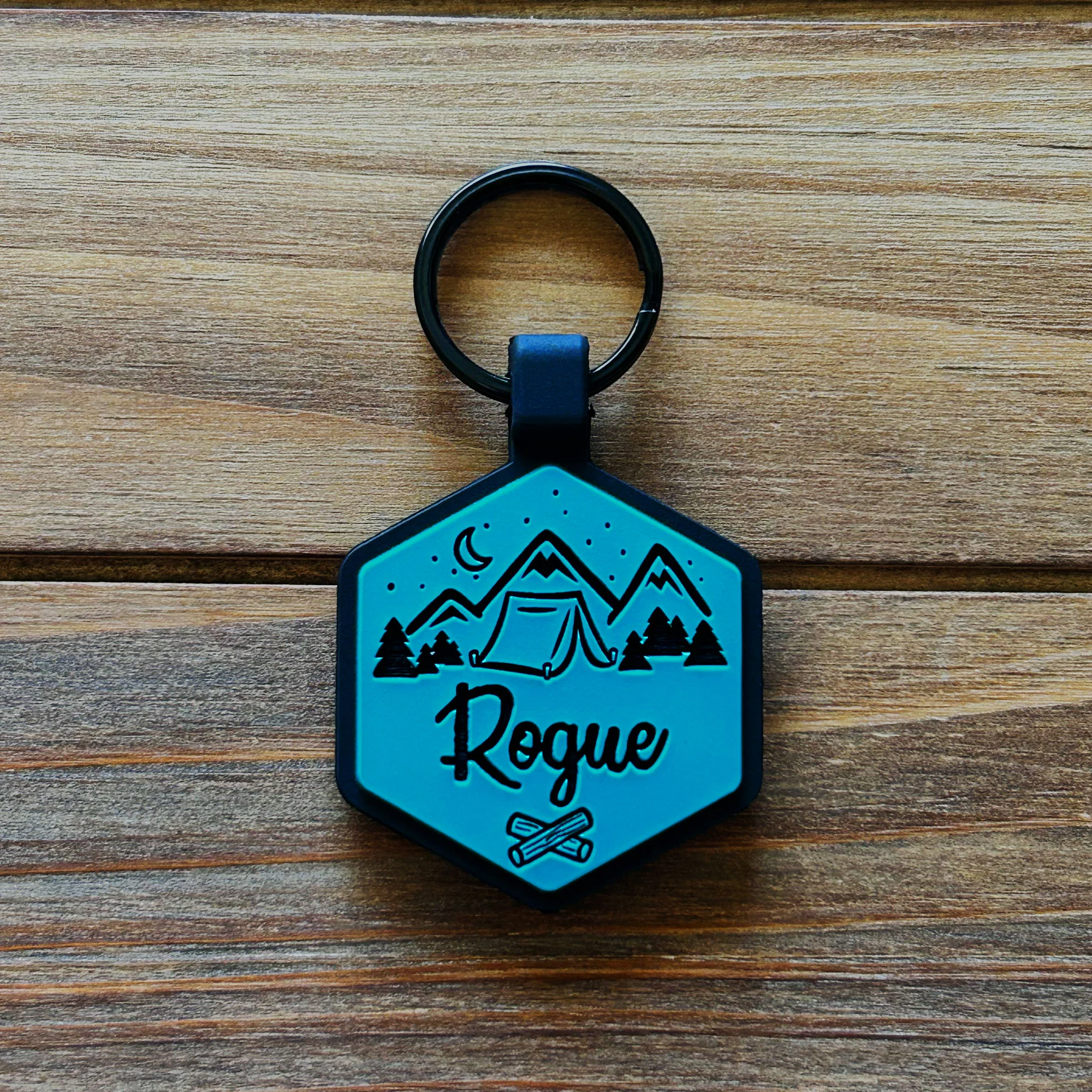 QR Code Happy Camper Silicone ID Tag - Image 3