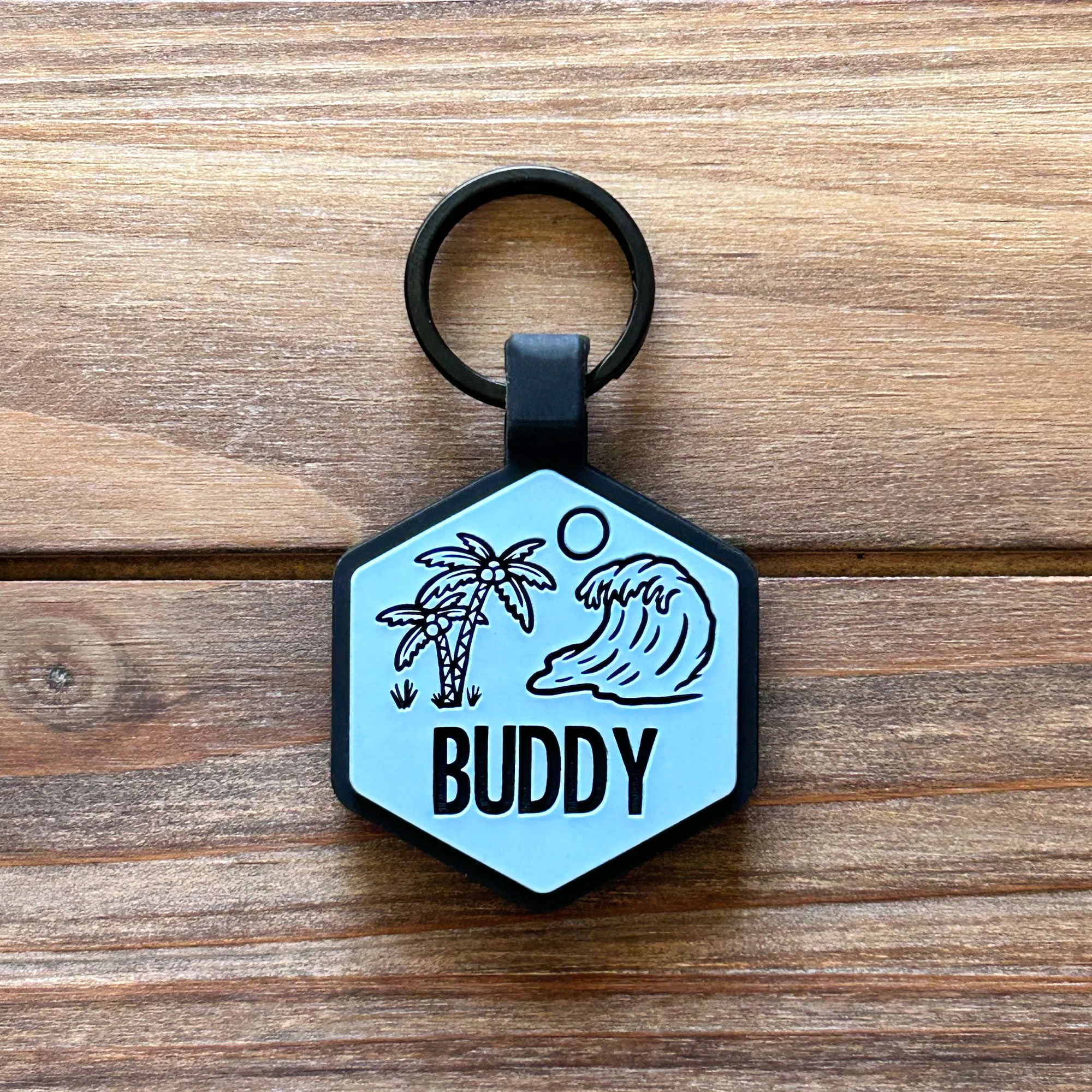 QR Code Life's A Beach Silicone ID Tag - Image 3