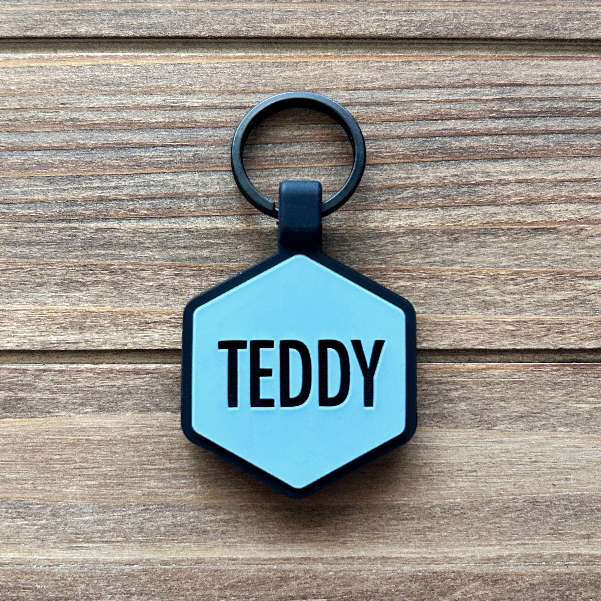 Sky Blue Silicone ID Tag - Image 3