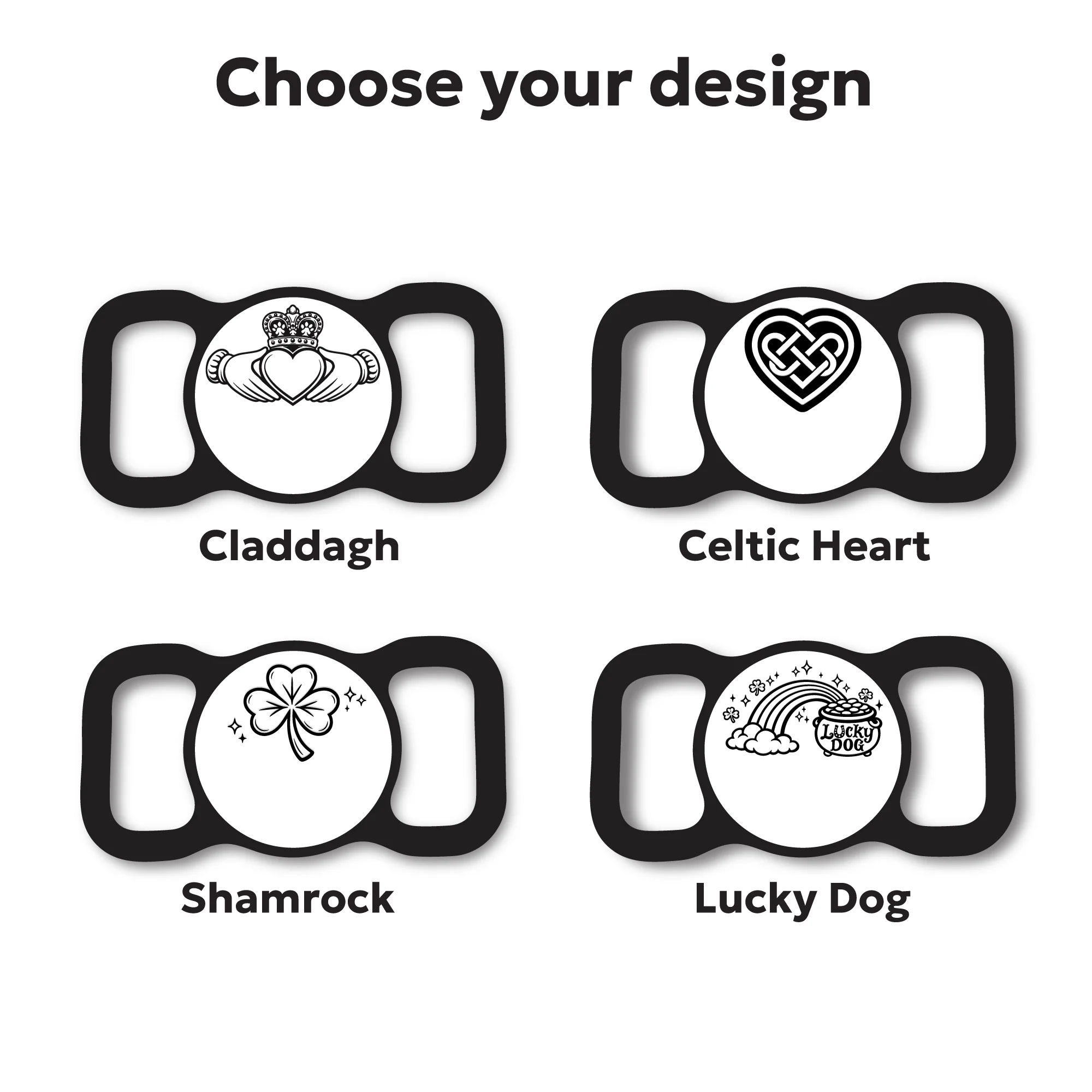 Mini Slim Slide-On Silicone Pet ID Tag | St. Patrick's Day - Image 3